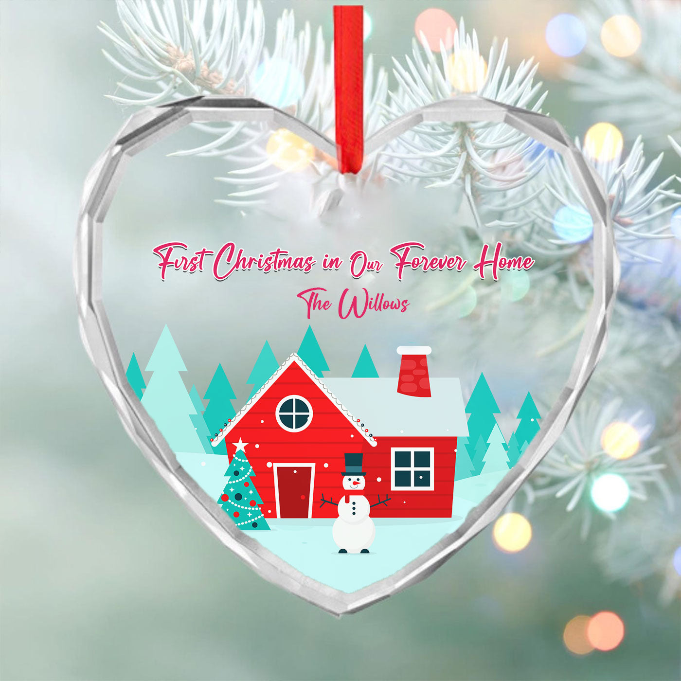 Christmas in Our Forever Home | Glass Ornament